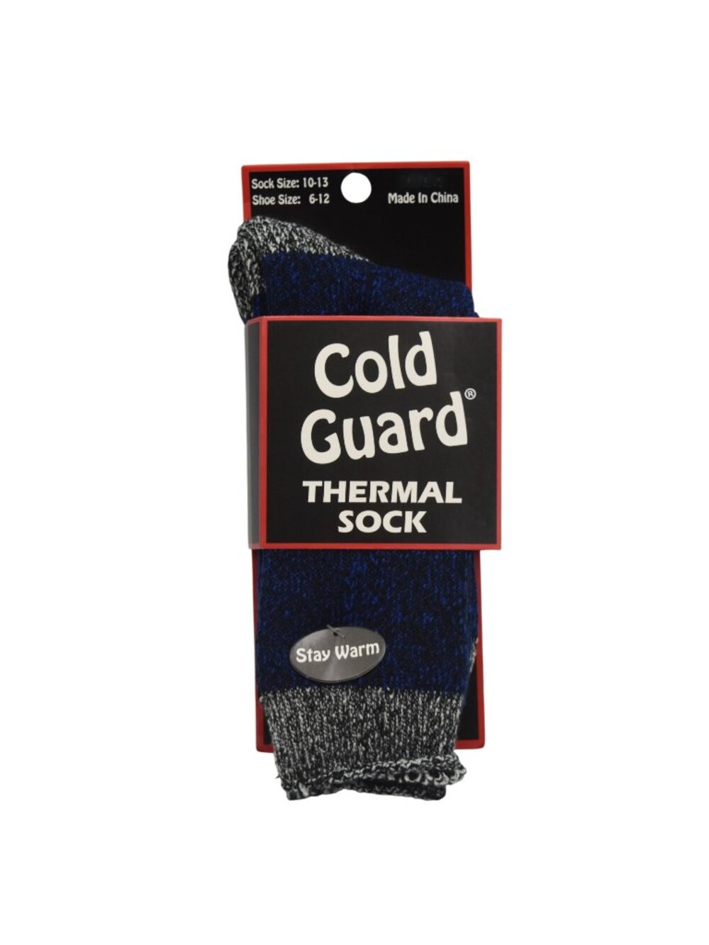 Cold Guard Thermal Socks Blue Gray Crew Warm Moisture Repelling Size 10 13 New